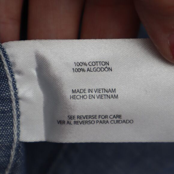 Woolrich Shirt Mens M Blue Button Up Outdoor Short Sleeve Outdoor - Picture 8 of 16